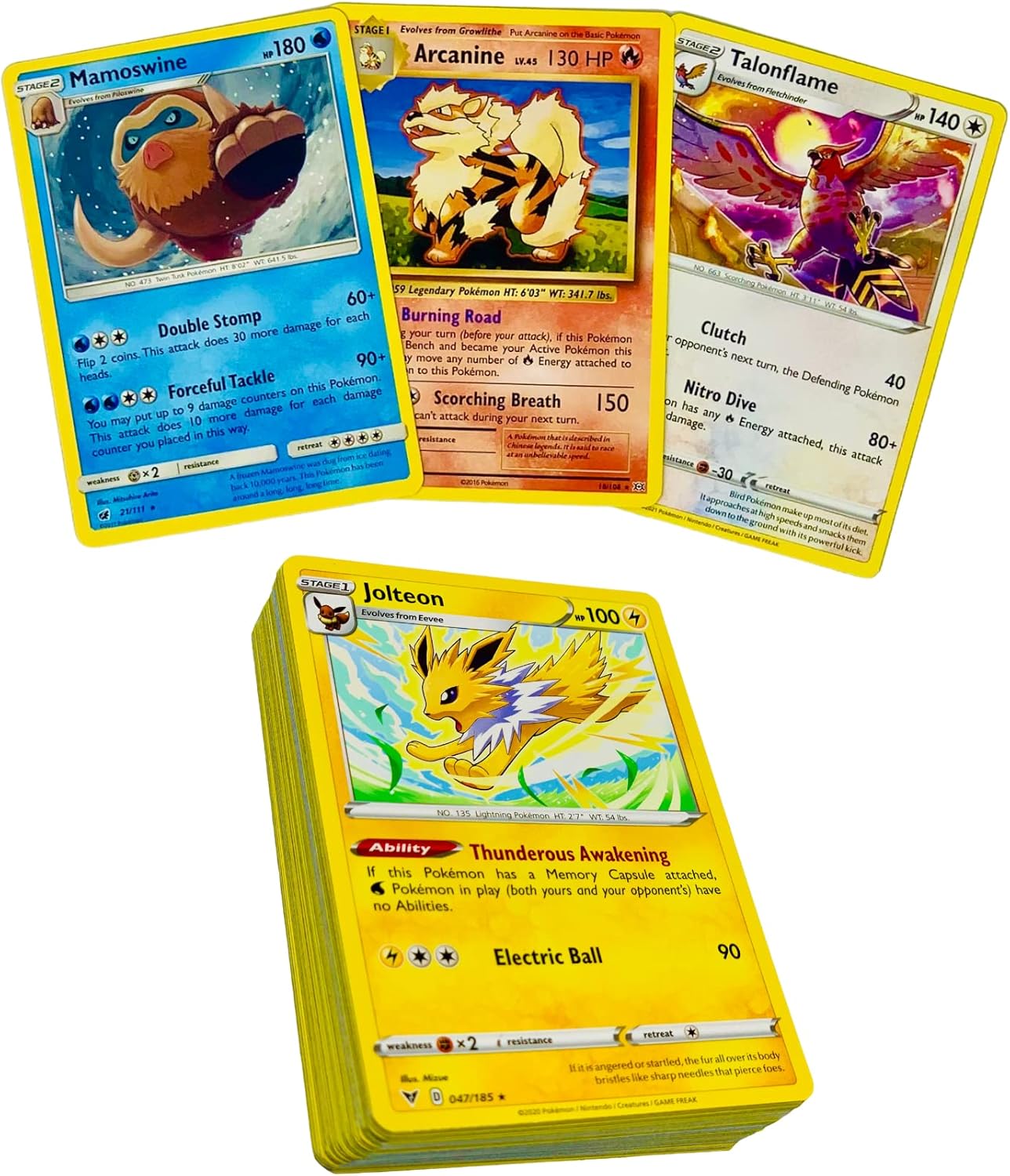 Pokemon TCG - 50 Card Assorted Lot from Every Series, 50 Cards + 3 Rare Cards (53 Total) image 0