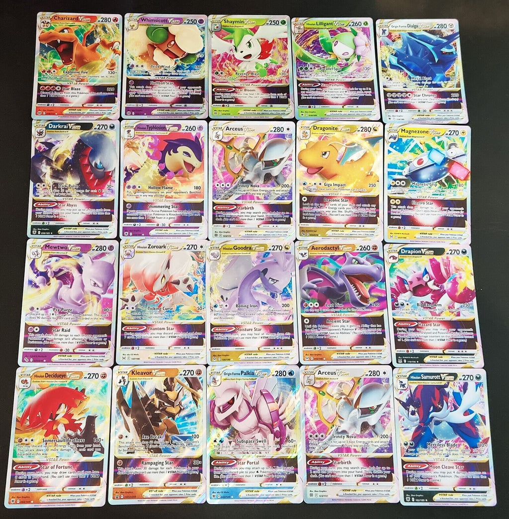 200 Cards Power Bundle | 1x Ultra Rare VSTAR | 24x Rare/Holo/Shiny image 0