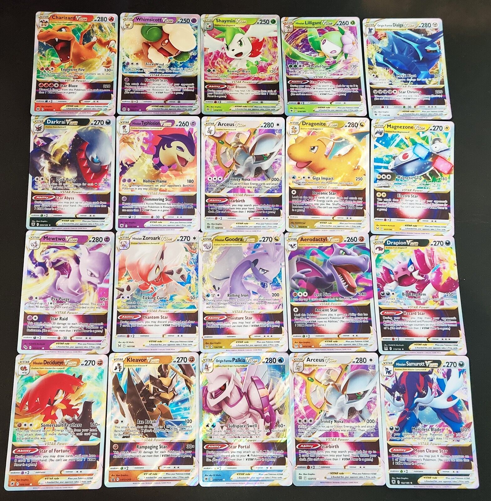 200 Cards Power Bundle | 1x Ultra Rare VSTAR | 24x Rare/Holo/Shiny image 0