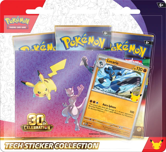 Pokemon TCG 30th Celebration Tech Sticker Blister (Random) PRE ORDER 16th September